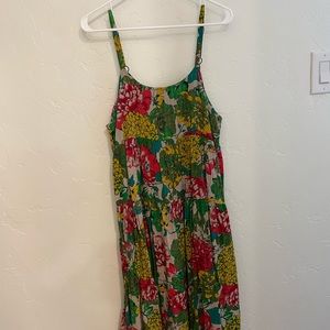 Tropical / multicolored boutique midi dress